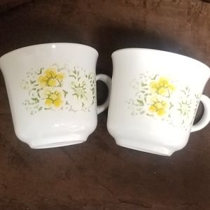 2 Corelle April Coffee Cups